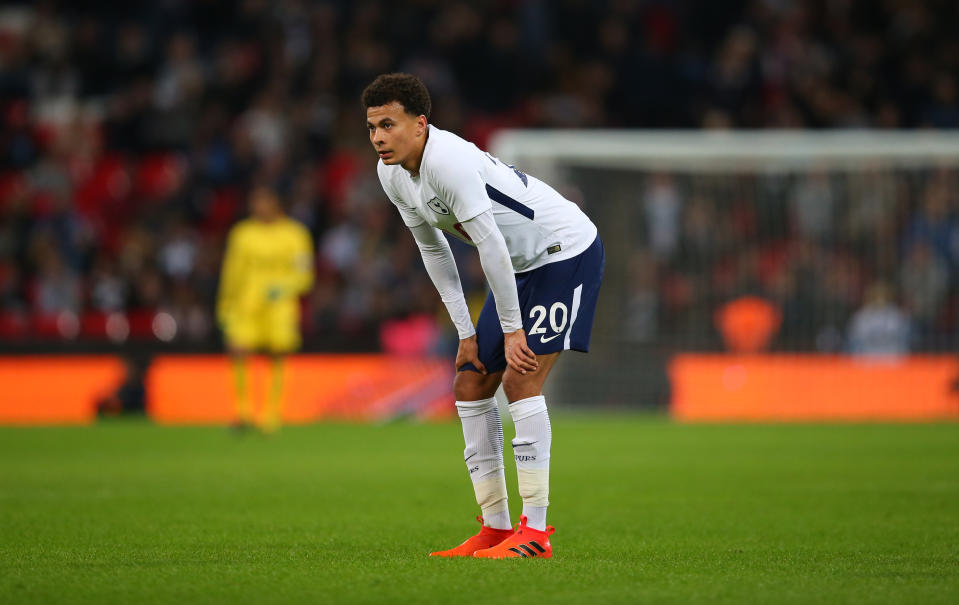 Dele Alli looks tired at Wembley