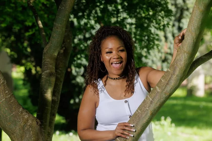 Bristol music star Krush, who has been added to the line-up for the BS3 Live event at Ashton Gate in June. Pictured  in Fishponds park, Friday 10  May 2024, and at nine months pregnant