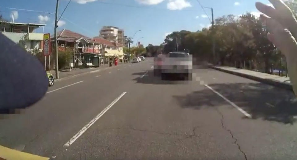 The driver reverses into the car behind him. Source: Queensland Police