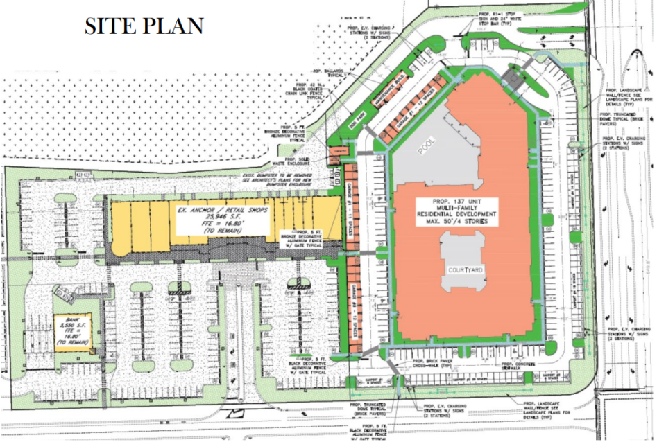 Site plan for Coconut Pointe Residences in Estero.