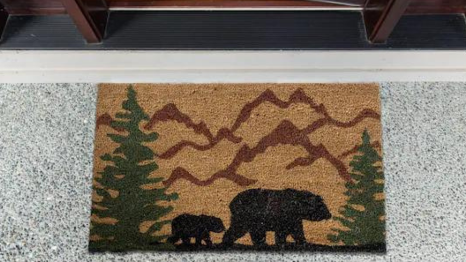 Bring the mountains to you with this doormat.