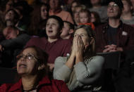 <p>The audience reacts to performers on the high wire during a performance, Saturday, May 6, 2017, in Providence, R.I. “The Greatest Show on Earth” is about to put on its last show on earth. For the performers who travel with the Ringling Bros. and Barnum & Bailey Circus, its demise means the end of a unique way of life for hundreds of performers and crew members. (Photo: Julie Jacobson/AP) </p>