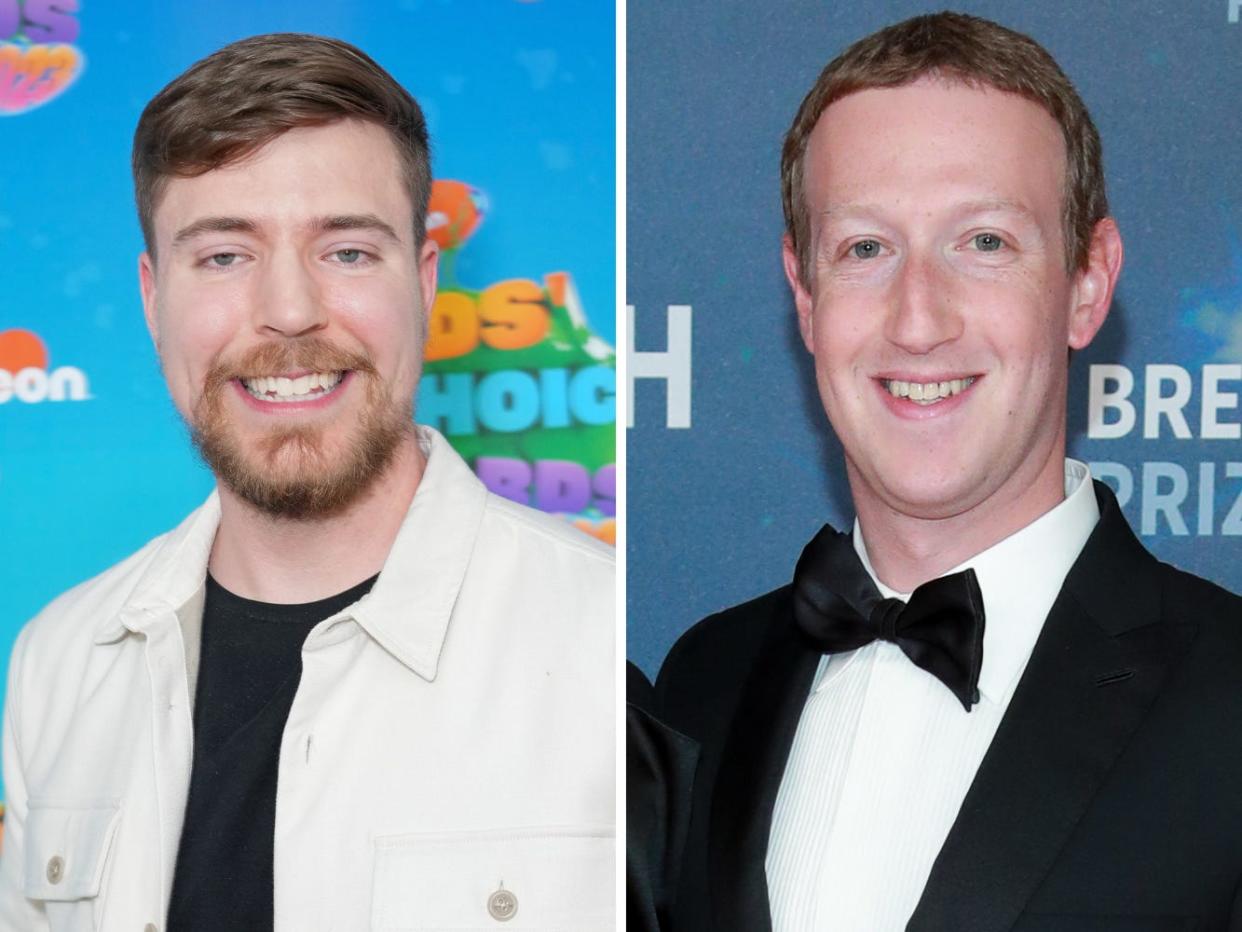 A picture of Donaldson (left) and Zuckerberg (right)