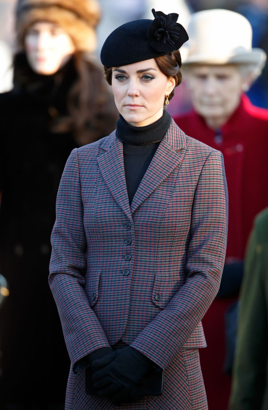 <p>Kate Middleton attending a wreath laying ceremony in Sandringham on January 10, 2016. </p>