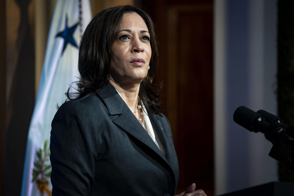 Kamala Harris stands proud.