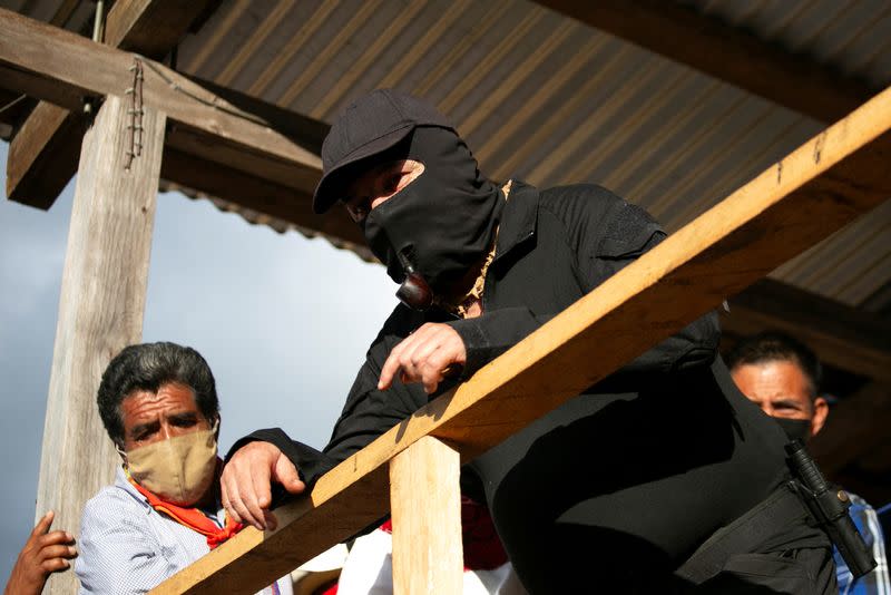Captain Insurgent Marcos of the EZLN attends the 30th anniversary of the Zapatista uprising, in Ocosingo