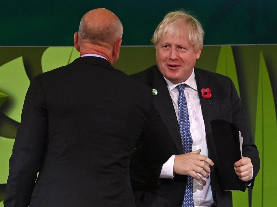 Jeff Bezos Boris Johnson COP26