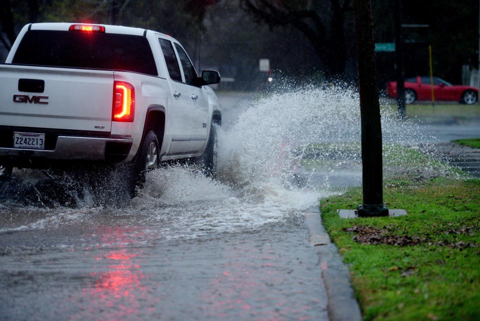 Flash flooding in Shreveport on Tuesday morning, March 22, 2022.