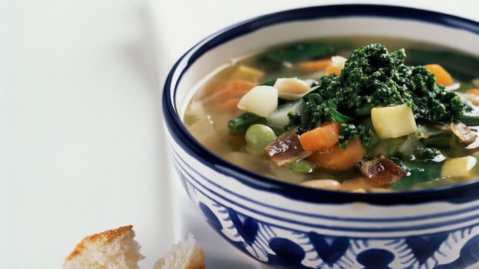 Soupe au Pistou is made with green vegetables, beans, pasta and potatoes. - Romulo Yanes/Condé Nast/Shutterstock