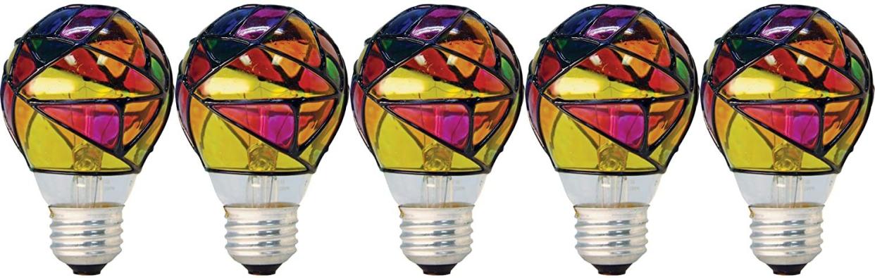 GE Incandescent Stained-Glass Light Bulbs