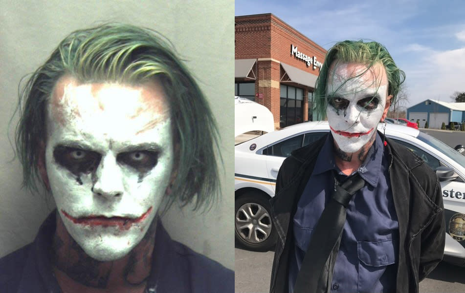 Jeremy Putman sieht dem Film-Joker zum Verwechseln ähnlich. (Bild: Winchester Police Department)