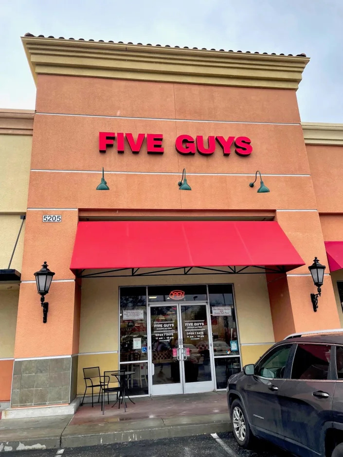 Five Guys in California