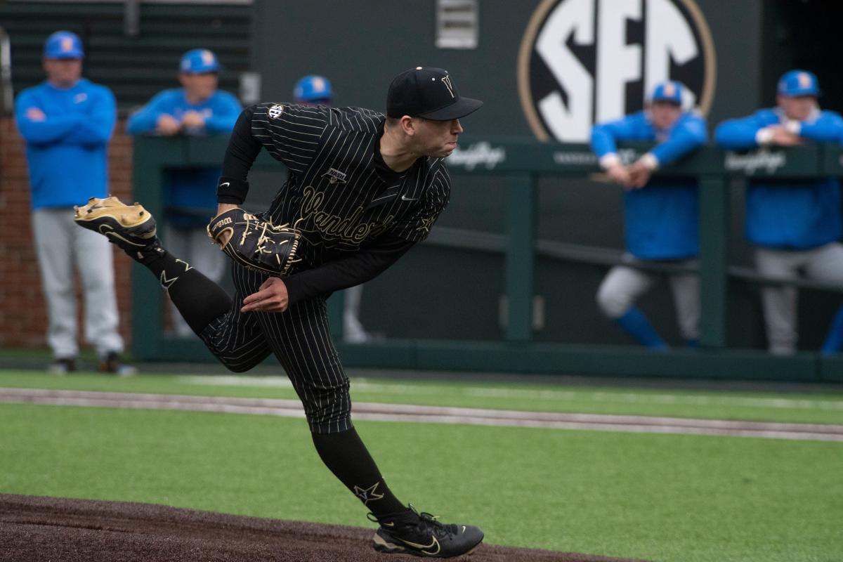 Carter Holton starting for Vanderbilt baseball vs. South Carolina