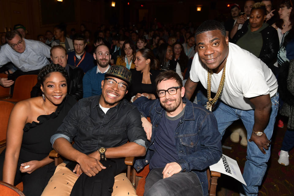 Tiffany Haddish, Allen Maldonado, Jorma Taccone, and Tracy Morgan attend the "The Last O.G" premiere at SXSW on March 12, 2018.