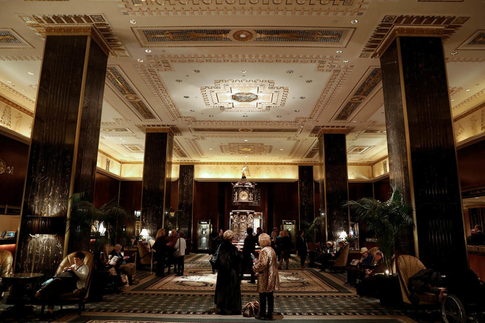 <p>Guests occupy the main lobby of the Waldorf Astoria Hotel in New York, Feb. 28, 2017. (Photo: Mike Segar/Reuters) </p>