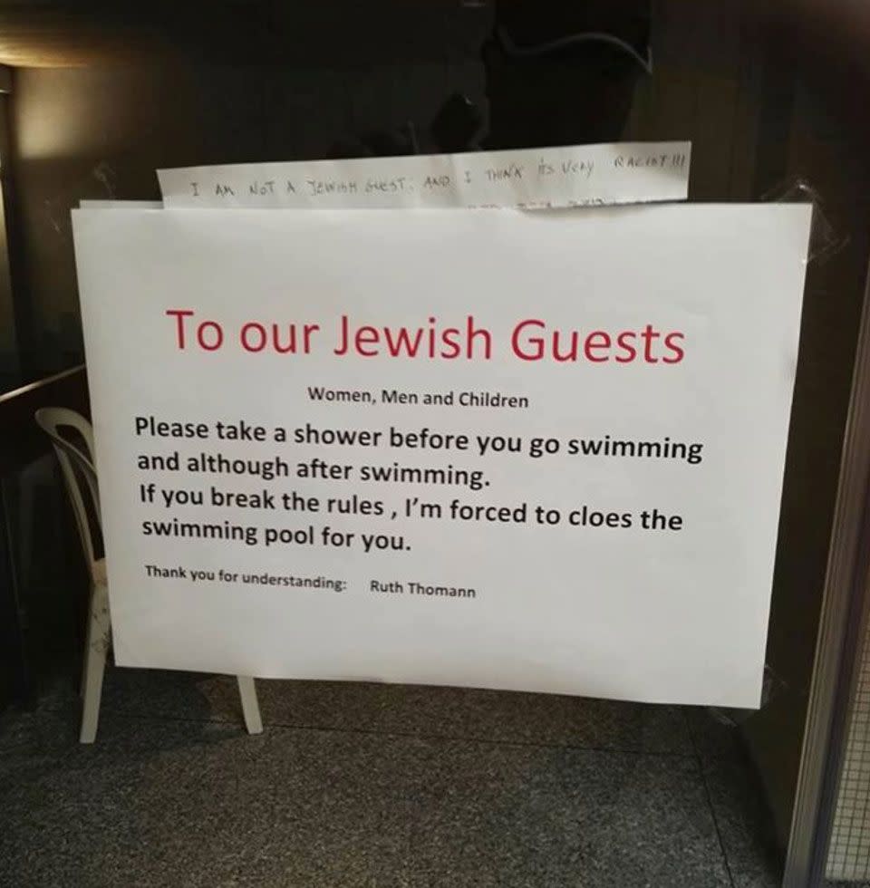 The notice was posted to social media and has since caused widespread outrage. Source: Twitter