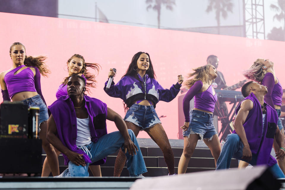 Becky G delivers an explosive performance for iHeartRadio KIIS FM’s Wango Tango held at Dignity Health Sports Park on June 4, 2022 in Carson, California. - Credit: Skyler Barberio