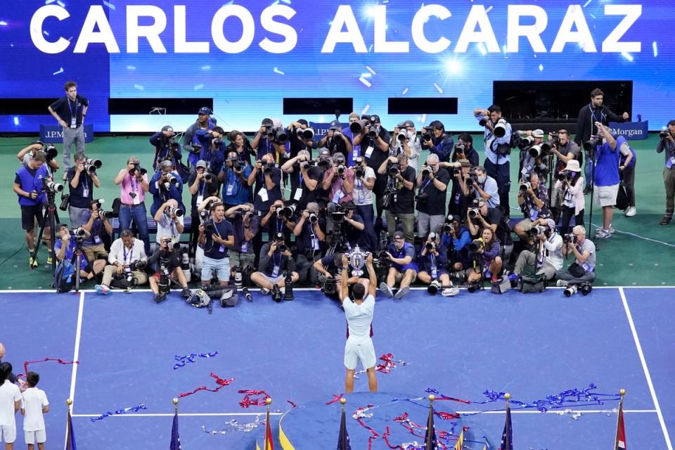 Carlos Alcaraz is tennis’ new superstar (Mary Altaffer/AP) (AP)