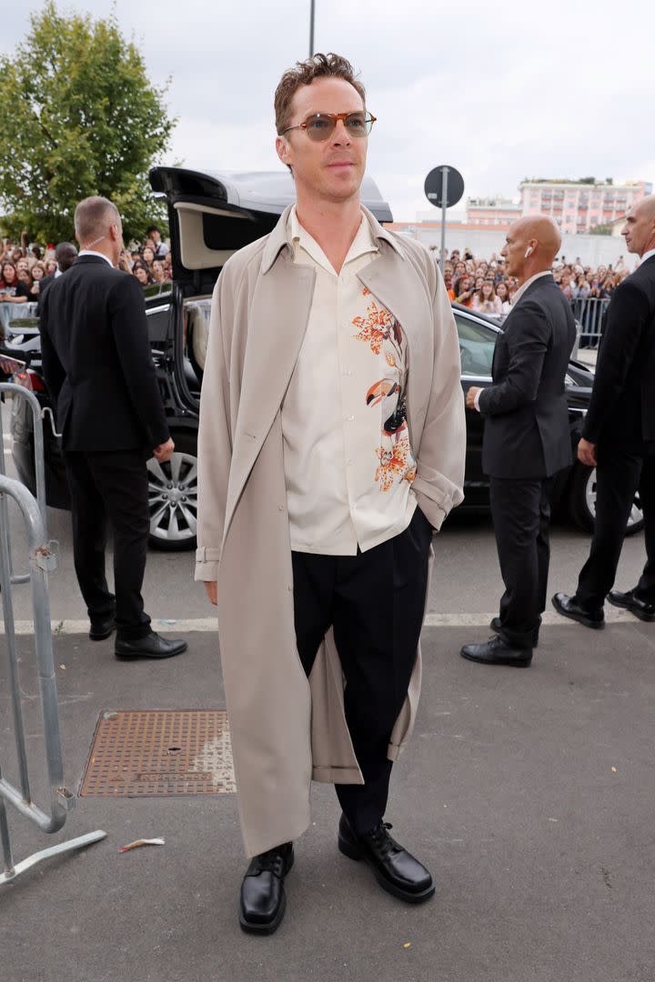 Benedict Cumberbatch listo para asistir a la presentación de la nueva colección de Prada 