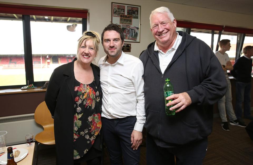 gogglebox stars linda mcgarry, george gilbey and pete mcgarry