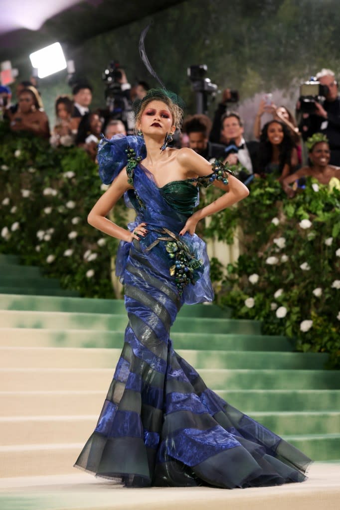 Zendaya attends The 2024 Met Gala Celebrating "Sleeping Beauties: Reawakening Fashion" at The Metropolitan Museum of Art on May 06, 2024 in New York City.