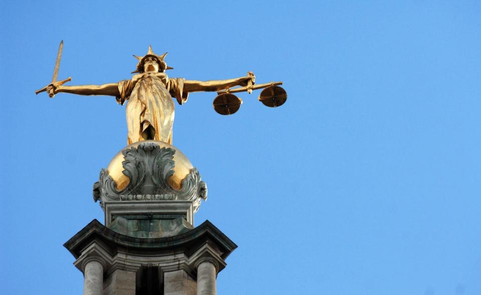 The statue of justice on the Old Bailey (Clara Molden/PA) (PA Archive)