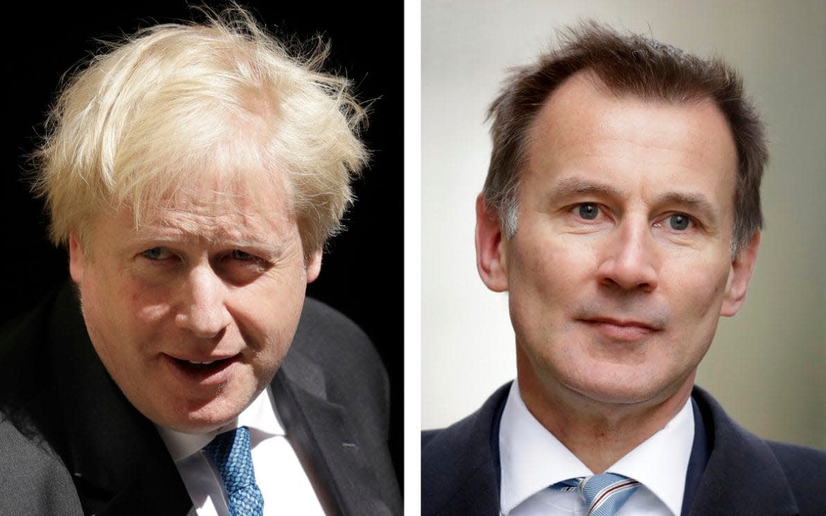 Head to head: Boris Johnson and Jeremy Hunt are the last Tories standing - AP