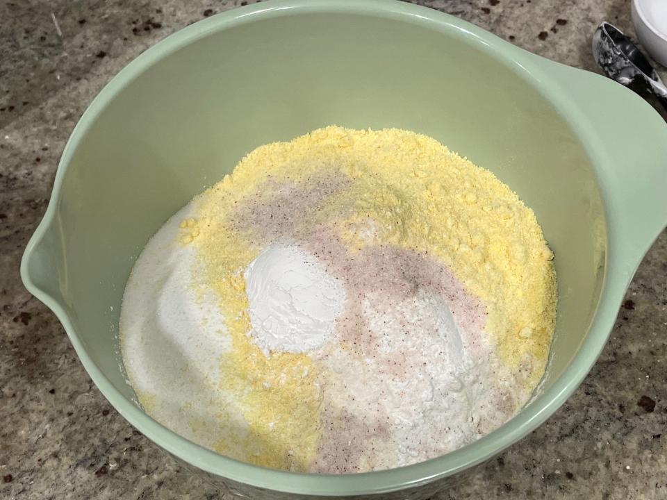 Adding seasoning to batter for Ina Garten cornbread