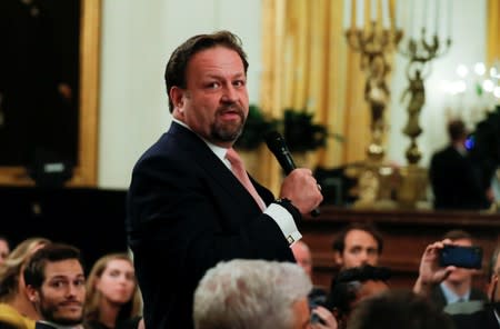 Former White House staffer Gorka speaks at U.S. President Trump's social media forum at the White House in Washington