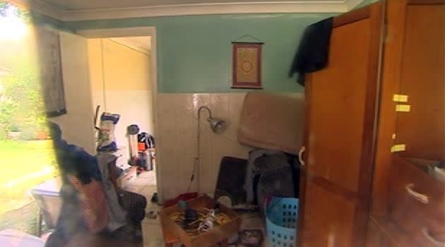 Terror den: Inside the Sydney granny flat that was raided on Tuesday. Photo: 7News