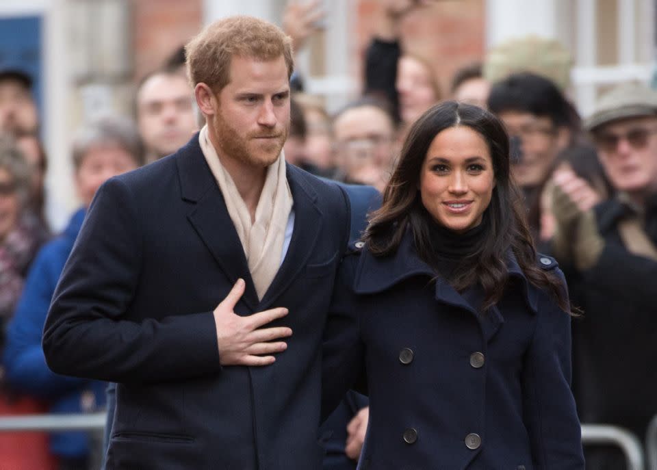 Just a pic of Prince Harry and Meghan together because we love them. Source: Getty