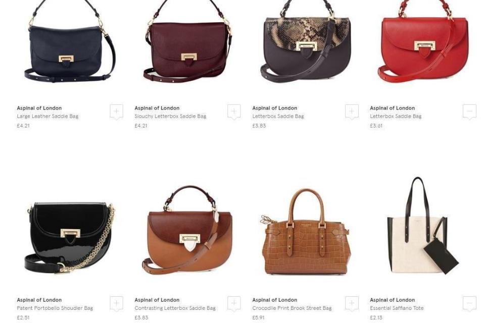 Pricing gaffe: The Aspinal of London designer handbags were massively under-priced online. (Harrods)