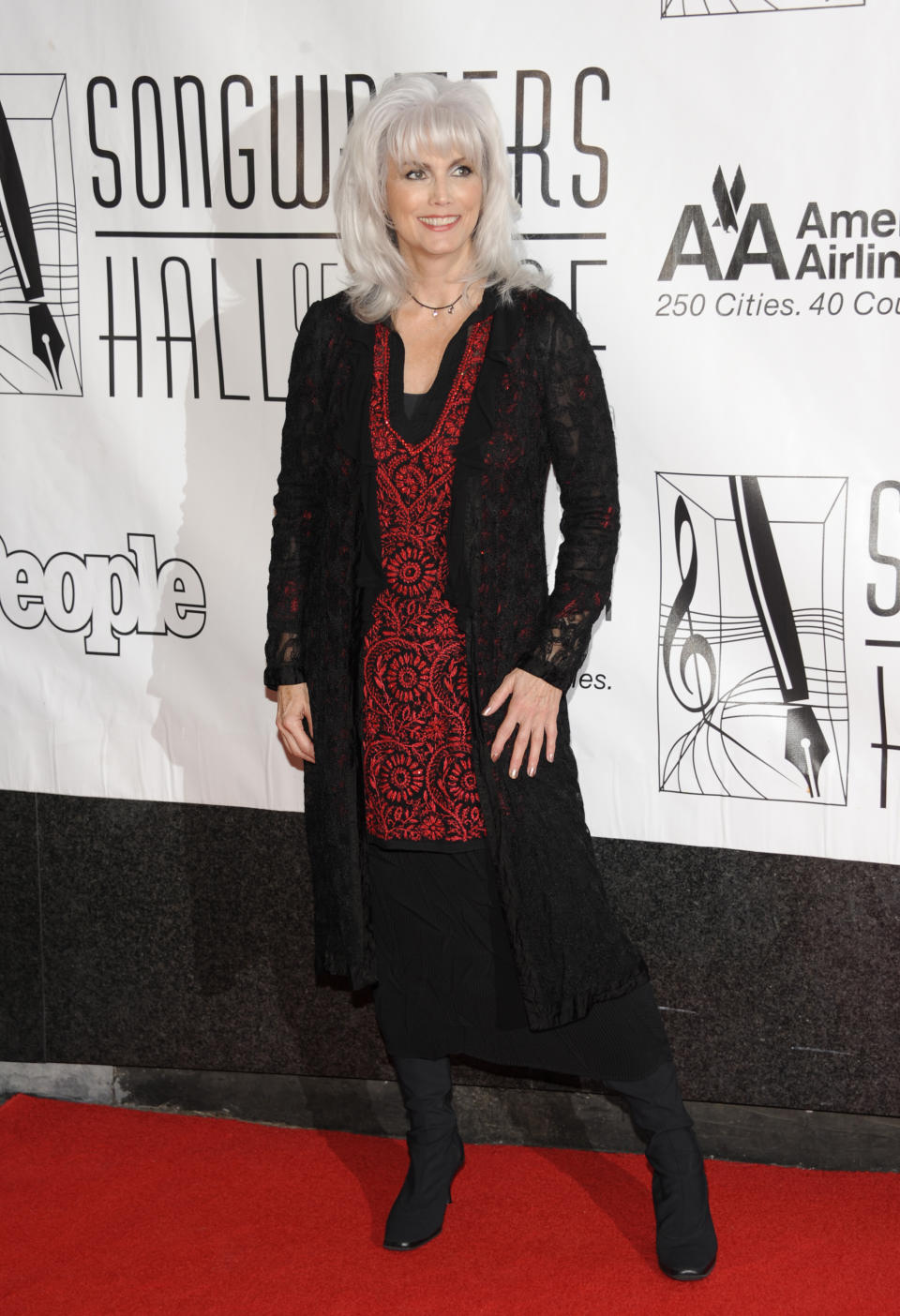 FILE - In this June 14, 2012 file photo, singer Emmylou Harris arrives at the 2012 Songwriters Hall of Fame induction and awards gala at the Marriott Marquis Hotel, in New York. Prosecutors on Wednesday Jan. 30, 2013, charged Harris with misdemeanor hit-and-run for leaving an Oct. 1, 2012 accident on a Los Angeles freeway without exchanging info with another driver. (Photo by Evan Agostini/Invision, File)