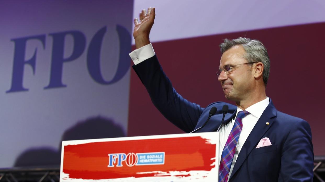 Norbert Hofer während des 33. ordentlichen Bundesparteitags der FPÖ in Graz. Foto: Erwin Scheriau/APA