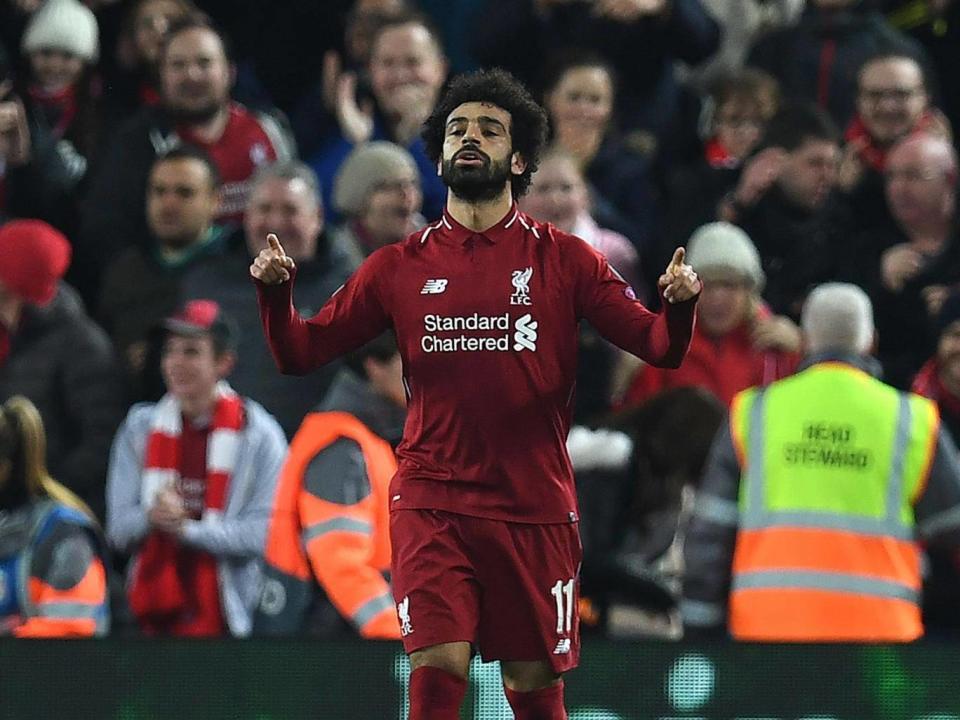 Salah scored a hat-trick against Bournemouth last weekend (AFP/Getty)