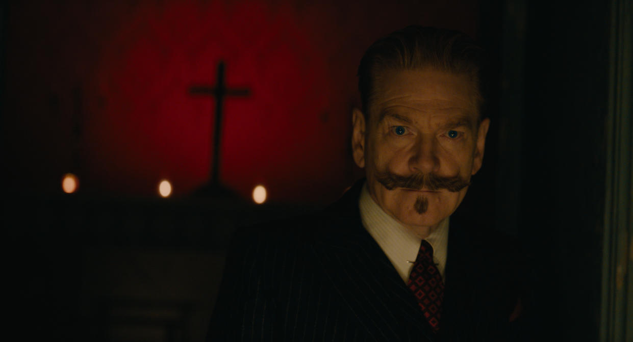 Kenneth Branagh as Hercule Poirot in A Haunting in Venice