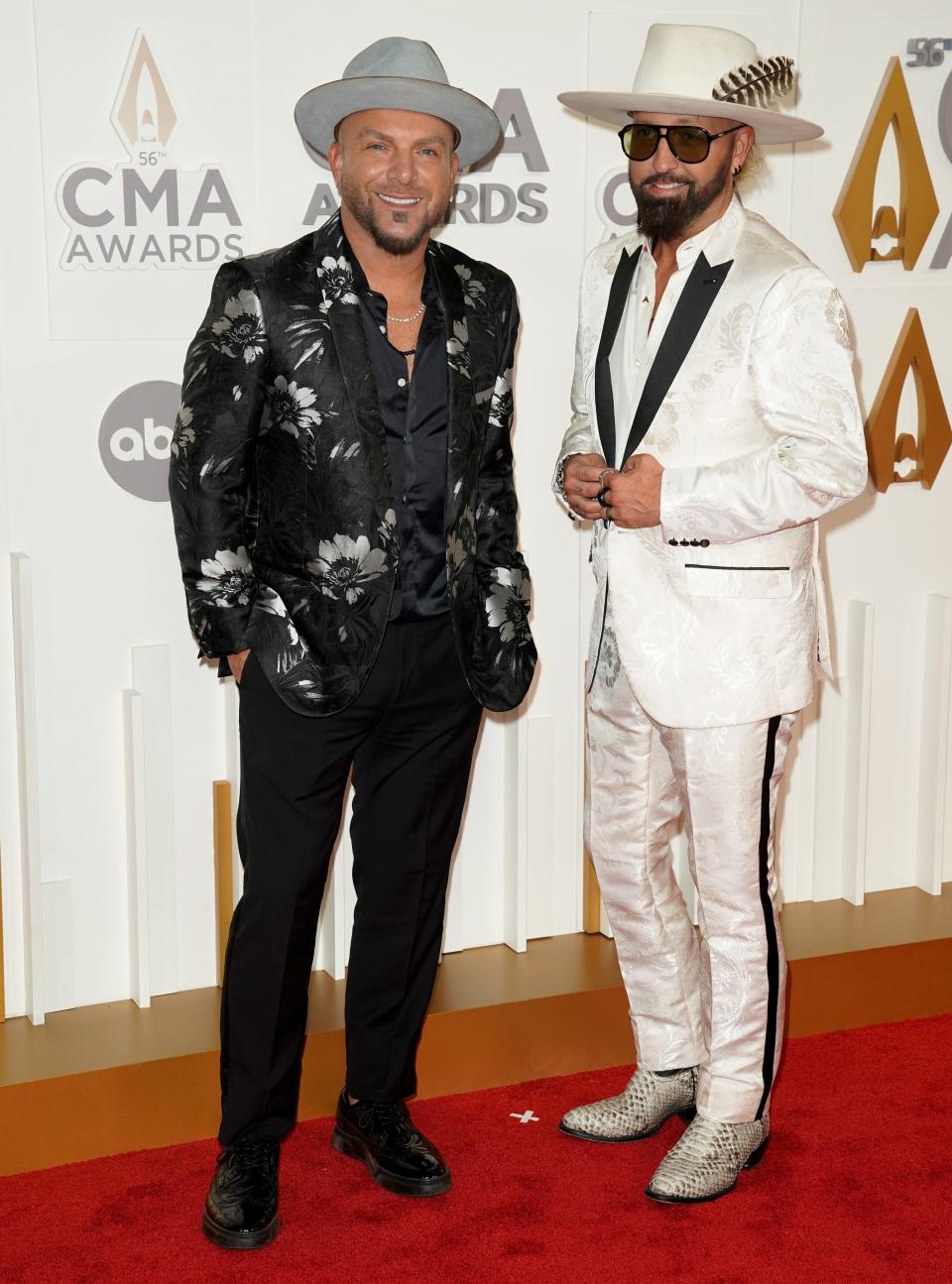 LOCASH arrives for the 56th CMA Awards at Bridgestone Arena Wednesday, Nov. 9, 2022, in Nashville, Tenn. 