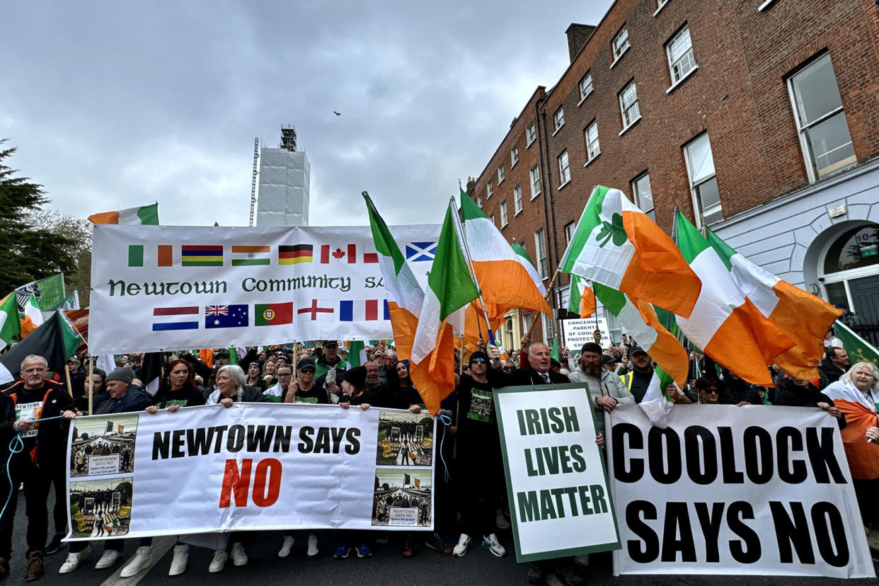 Anti-Mass Immigration protest Dublin Mostafa Darwish/Anadolu via Getty Images