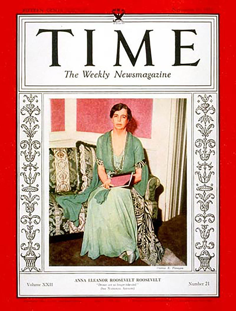 By the time of her November&nbsp;1934 Time magazine cover, Eleanor Roosevelt had already spent a year in her position as First Lady -- only she was treating the role like no other woman had. Throughout her 12&nbsp;years as FLOTUS, she was heavily involved in social and political issues and human rights.&nbsp;