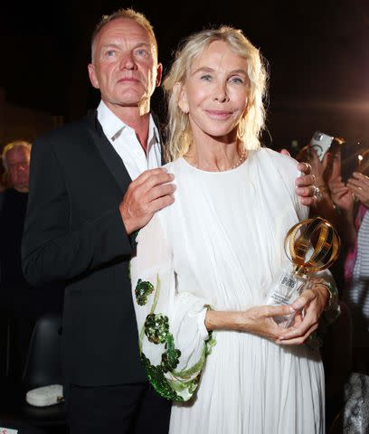 <p> Daniele Venturelli/Getty</p> Sting and Trudie Styler