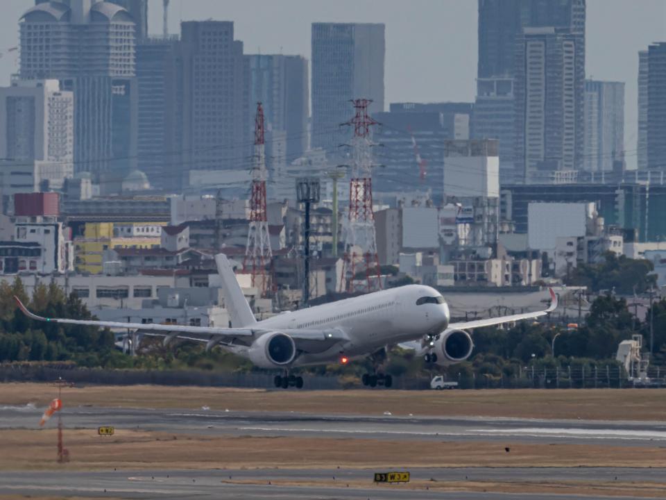 The Osaka International Airport in Japan.