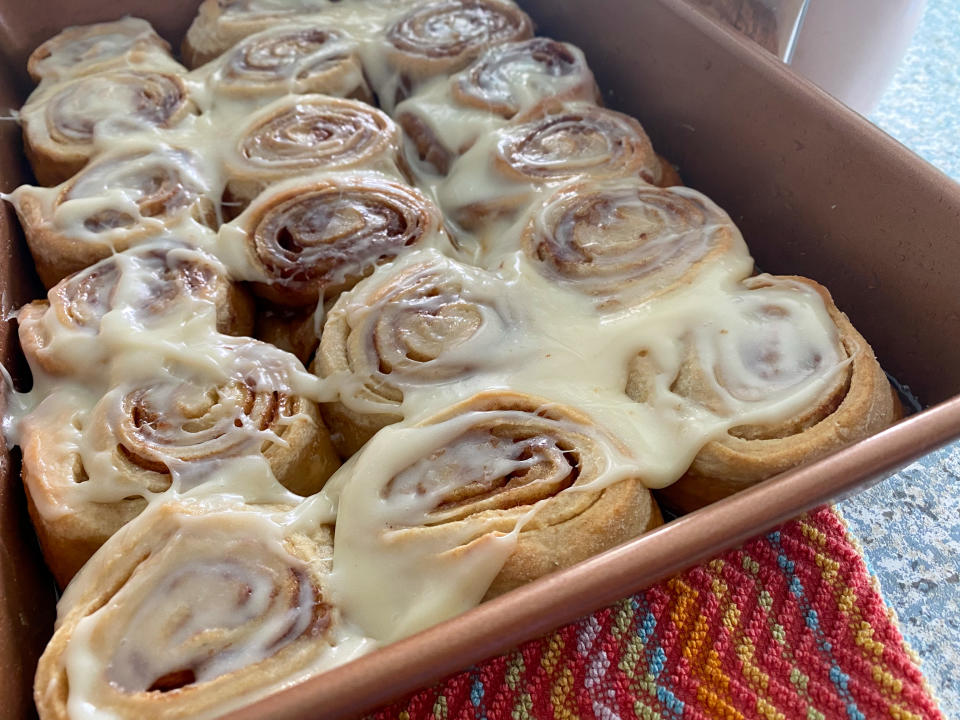 These decadent cinnamon rolls were a labor of love — but well worth it. (Terri Peters)