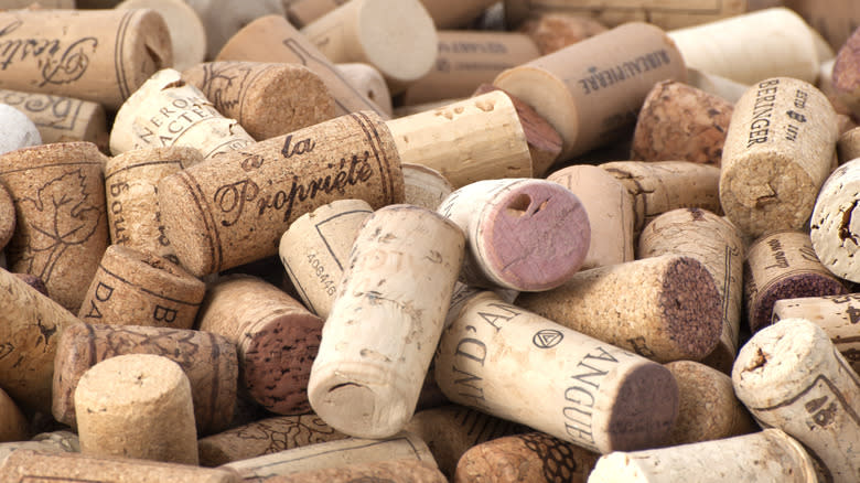 Pile of wine corks