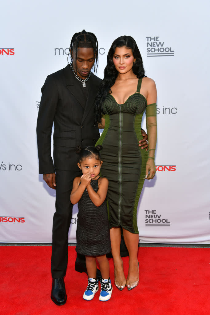 Kylie Jenner and Travis Scott already have a daughter, Stormi, three, pictured in June, 2021 in New York. (Getty Images)