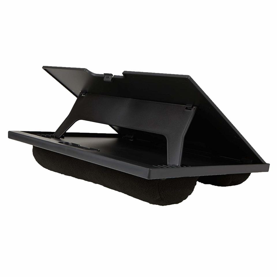 This lap desk is adjustable to eight different angles. (Photo: Amazon)