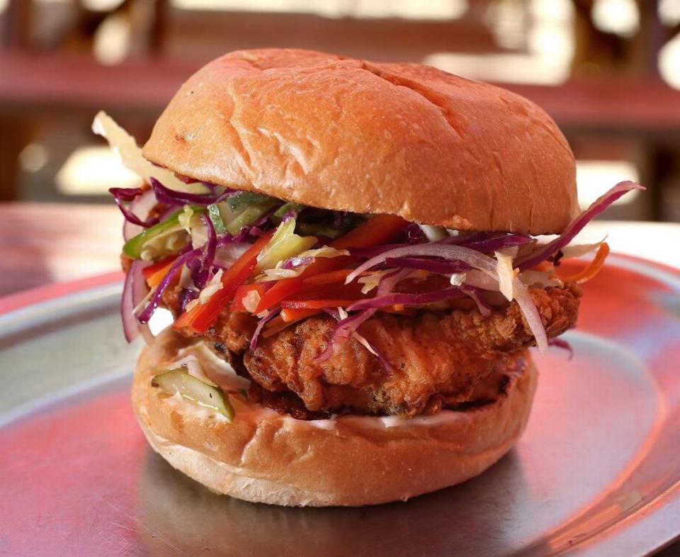 The Woodshed fried chicken sandwich.