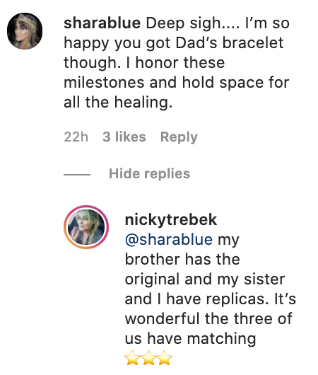 (Screenshot: Nicky Trebek via Instagram)