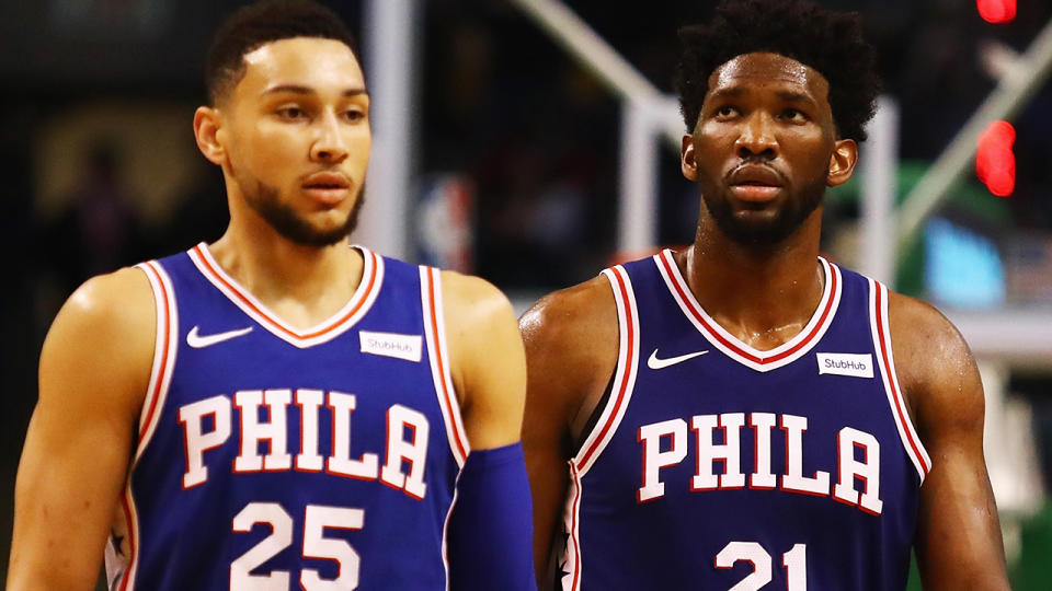 <strong>Joel Embiid (right) has become embroiled in the controversy. Pic: Getty</strong>