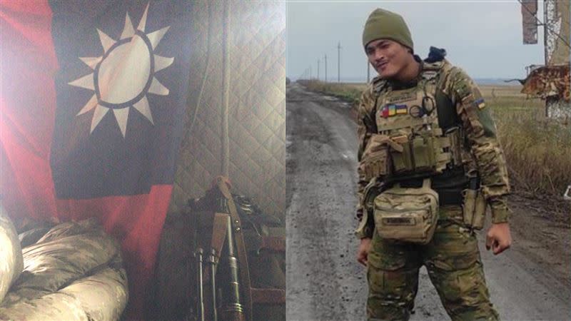 曾聖光日前投入烏克蘭志願軍，近日傳出戰死消息，引起各界悼念。（合成圖／翻攝自曾煜閎臉書、ドブレ推特）