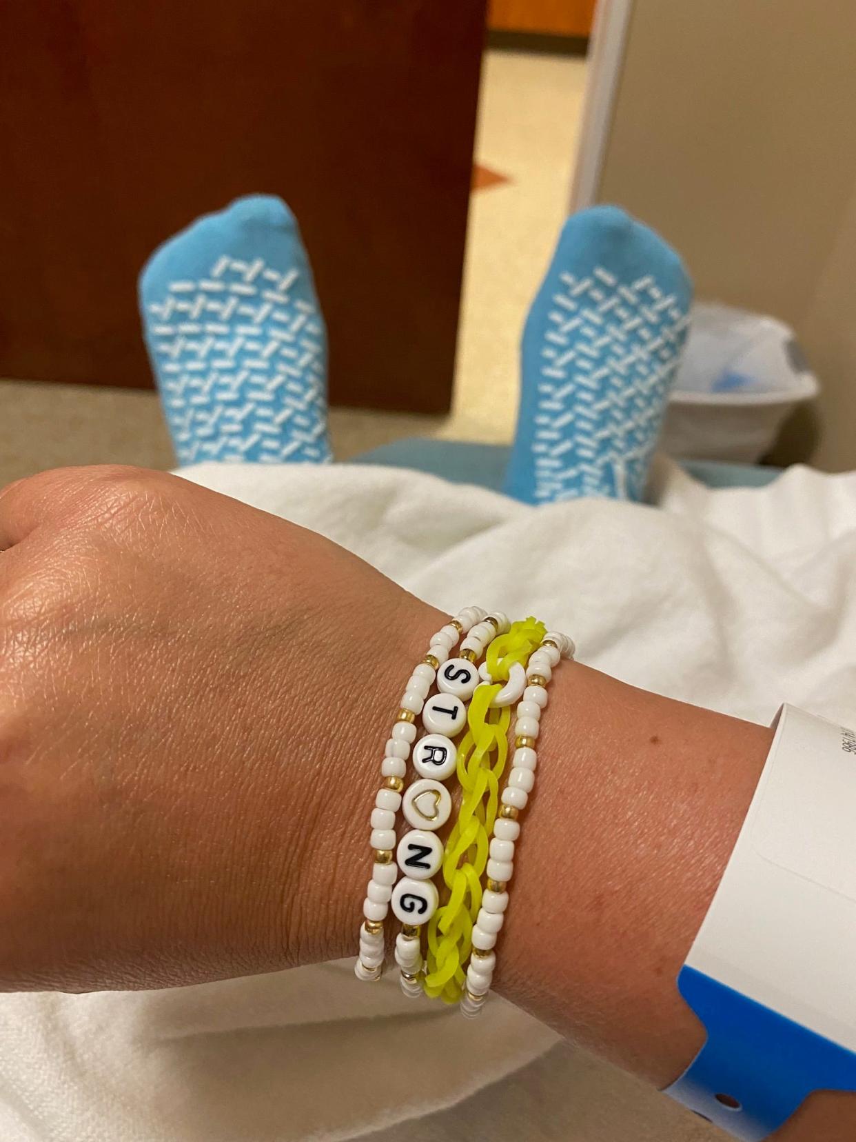 It became a tradition to take a photo of my hospital socks during all our trips during our infertility journey.